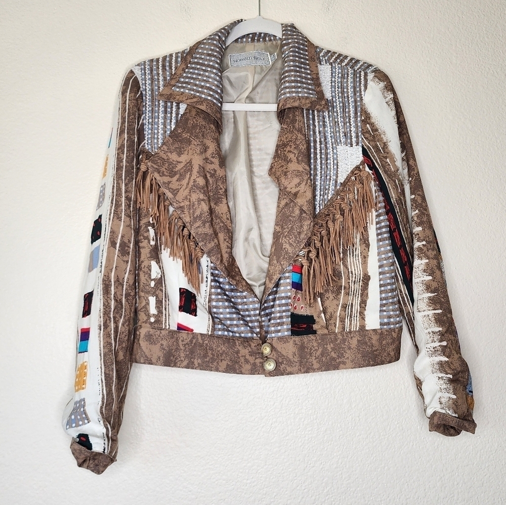 Vintage HOWARD WOLF Fringe Blazer 6 - Picture 2 of 5